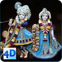 Hình nền động 4D Radha Krishna Murti Darshan 9.0