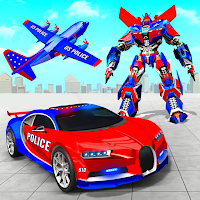 US Police Robot Car Transporter Police Plane Game 5.0 and up