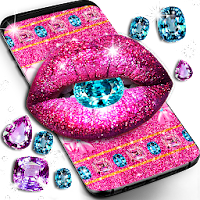Glitter lips and diamonds live wallpaper 18.6