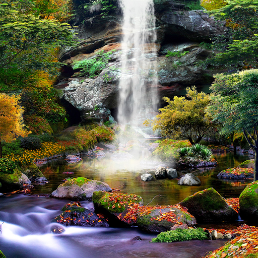 Download 3D Autumn Waterfall Wallpaper 1.0.9 Apk for android