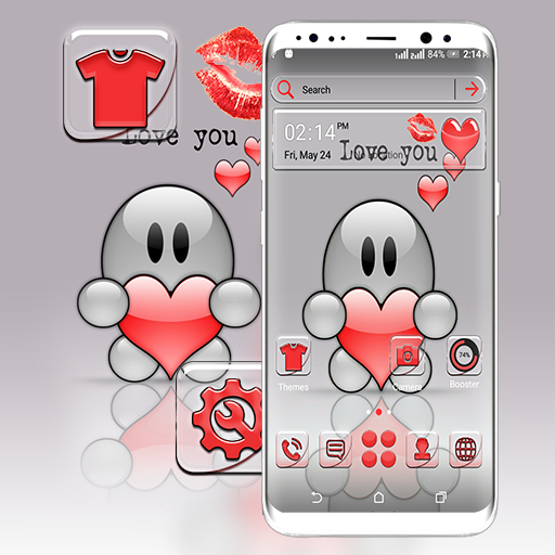 Download Cute Love You Launcher Theme 3.0 Apk for android