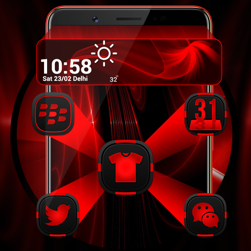 Download Dark Red Launcher Theme 5.1 Apk for android