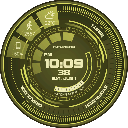 Download Futuristic GUI Watch Face  Apk for android