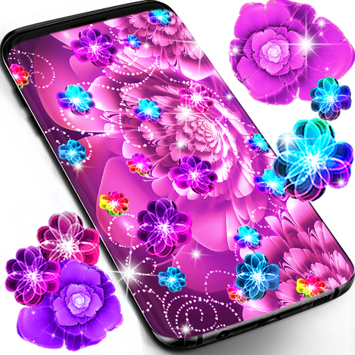 Download Glowing flowers live wallpaper 27.0 Apk for android