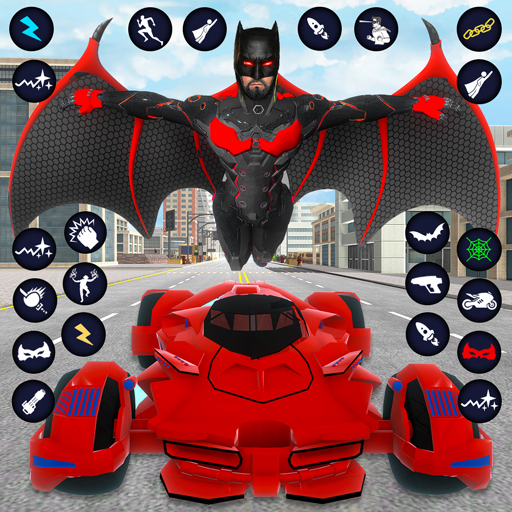 Download Hero Bat Robot : Car Games 2.0 Apk for android