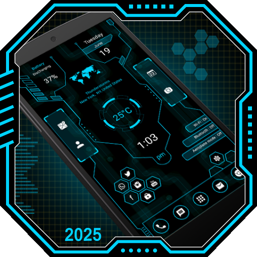 Download Hi-tech Launcher 2 - Future UI 24.0 Apk for android