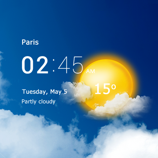 Download Météo et horloge transparent 8.00.2 Apk for android