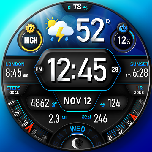 Download PER017 Axis Weather Watch Face  Apk for android