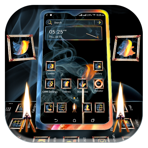 Download Smoky Matchstick Flame Theme 3.6 Apk for android